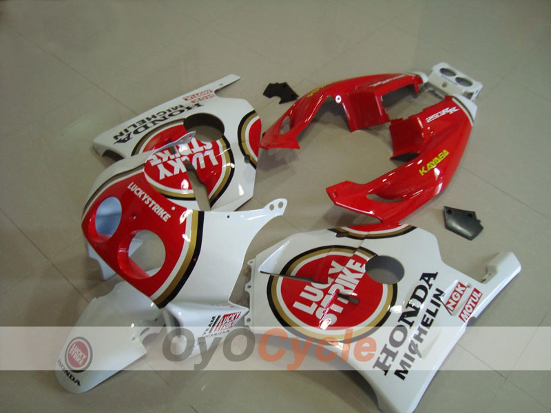 Injection Fairing kit for 90-94 CBR250RR - Red, White - Lucky Strike #OYO87902955 Main image