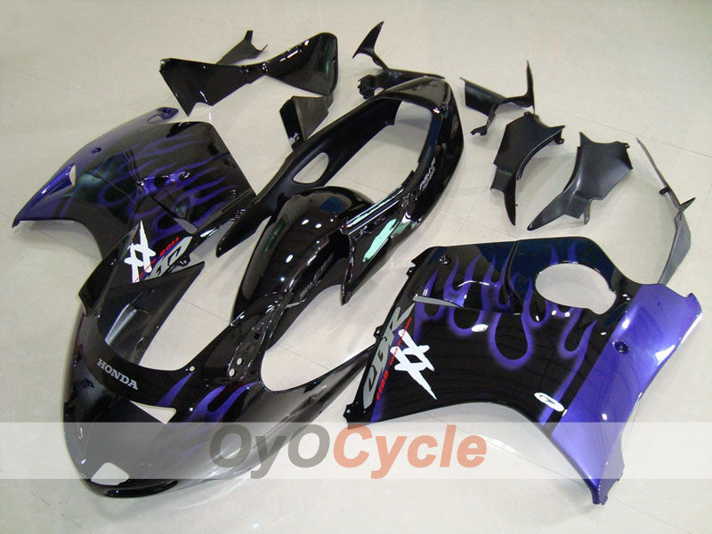 Injection Fairing kit for 96-07 CBR1100XX - Blue, Black - Flame #OYO87902795 Main image