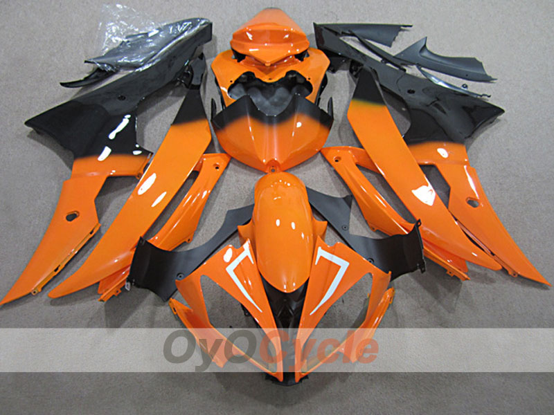 Injection Fairing kit for 08-16 YZF-R6 - Orange, Black - Factory Style #OYO87904743