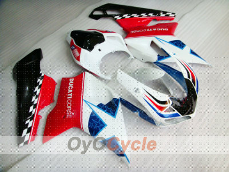 Injection Fairing kit for 08-13 Ducati 848 - Red, White - Factory Style #OYO87902177 Secondary image