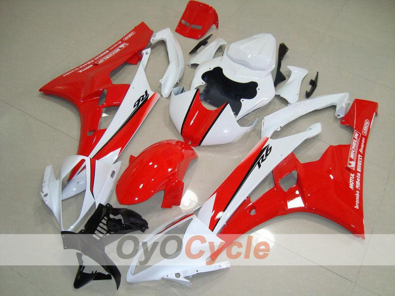 Injection Fairing kit for 06-07 YZF-R6 - Red, White - MOTUL #OYO87900936 Main image