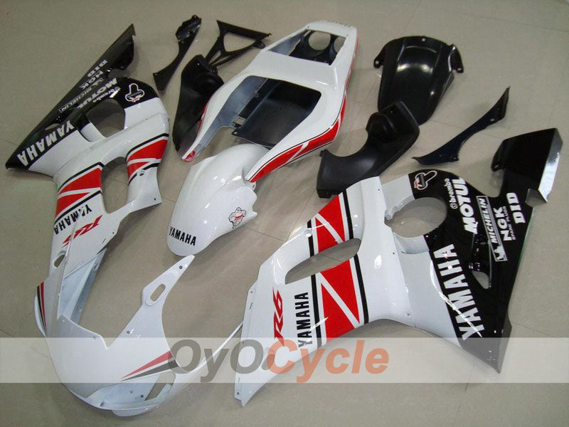 Injection Fairing kit for 98-02 YZF-R6 - White, Black - Factory Style #OYO87901001