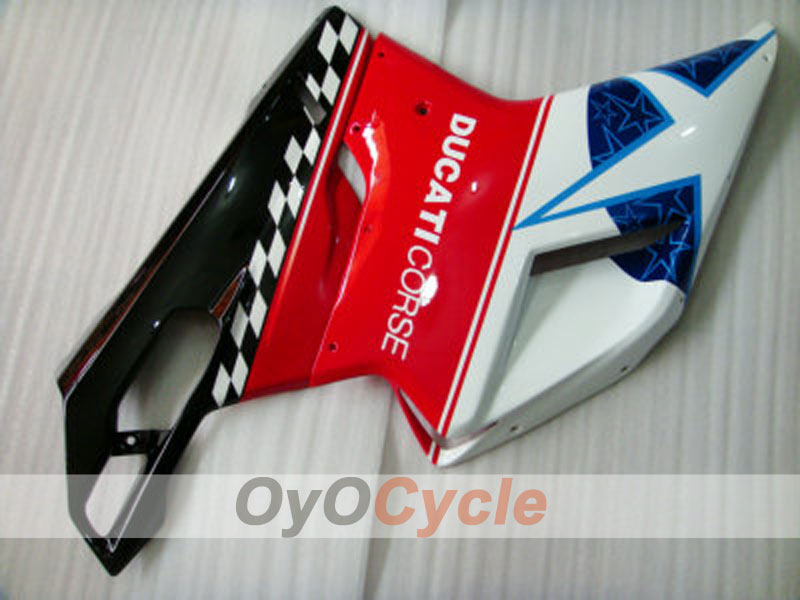 Injection Fairing kit for 07-09 Ducati 1098 - Red, White - Factory Style #OYO87902299