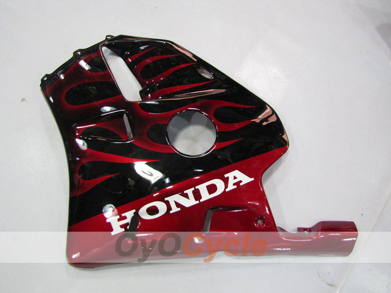 Injection Fairing kit for 90-94 CBR250RR - Red, Black - Flame #OYO87902948