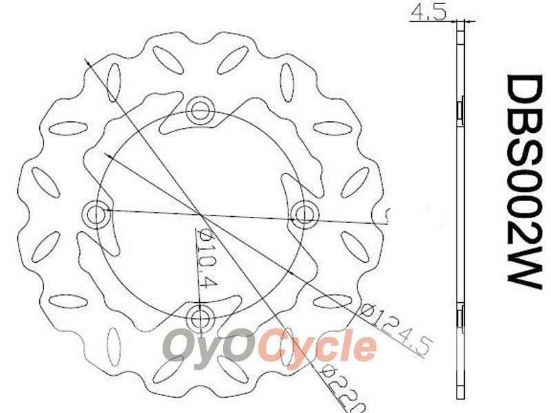 Brake Discs for 03-12 Honda CBR600RR #OYO87903396