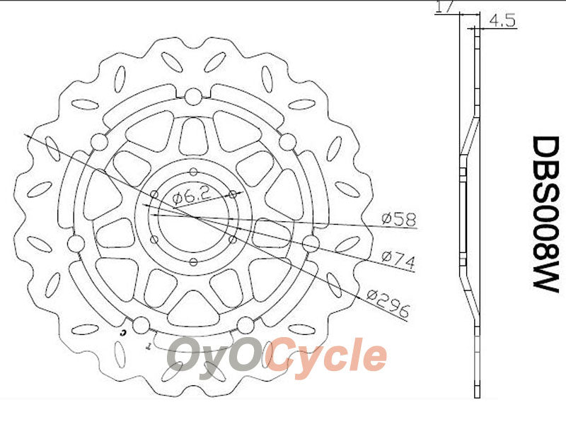 Brake Discs for 95-98 Honda CBR600 F3 #OYO87903375