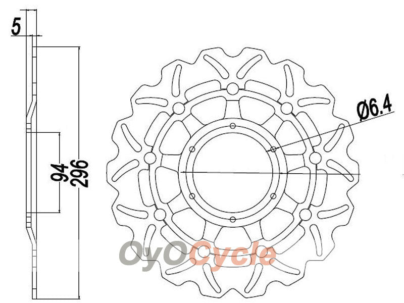 Brake Discs for 04-07 Honda CBR600 F4i #OYO87903412