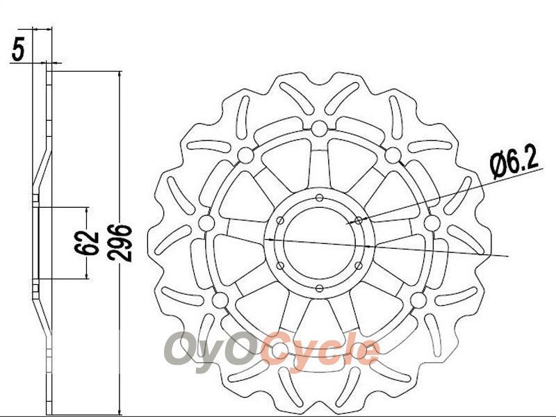 Brake Discs for 92-93 Honda CBR900RR #OYO87903419