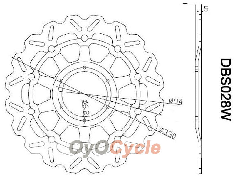 Brake Discs for 00-01 Honda CBR900RR 929 #OYO87903399