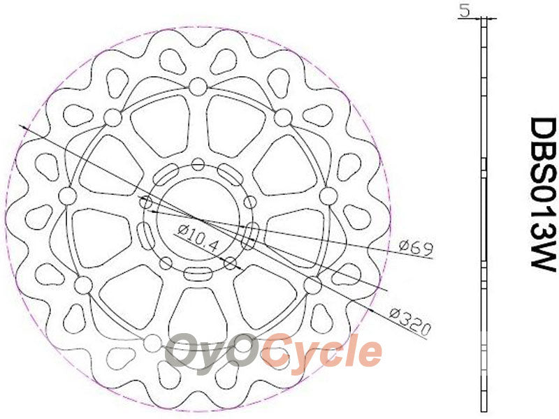 Brake Discs for 96-03 Suzuki GSXR750 #OYO87903423