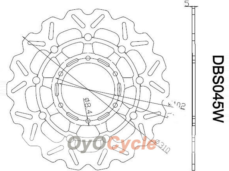 Brake Discs for 08-12 Suzuki GSXR600 #OYO87903446