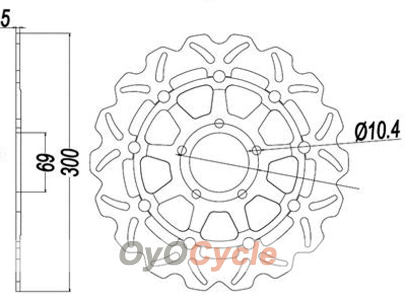 Brake Discs for 04-05 Suzuki GSXR600 #OYO87903452
