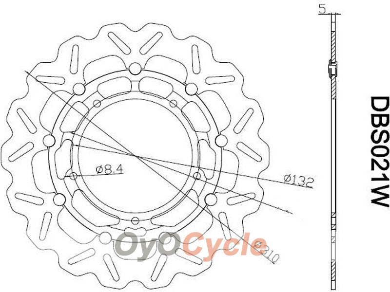 Brake Discs for 05-12 Yamaha YZF-R6 #OYO87903457