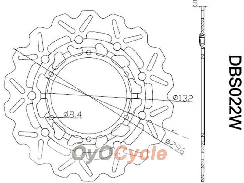Brake Discs for 98-03 Yamaha YZF-R1 #OYO87903472