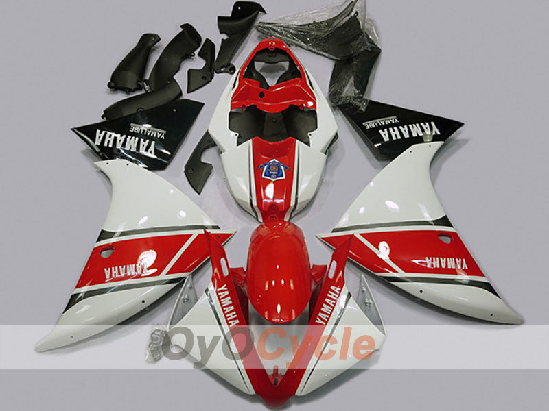 Injection Fairing kit for 12-14 YZF-R1 - Red, White - Factory Style #OYO87904723
