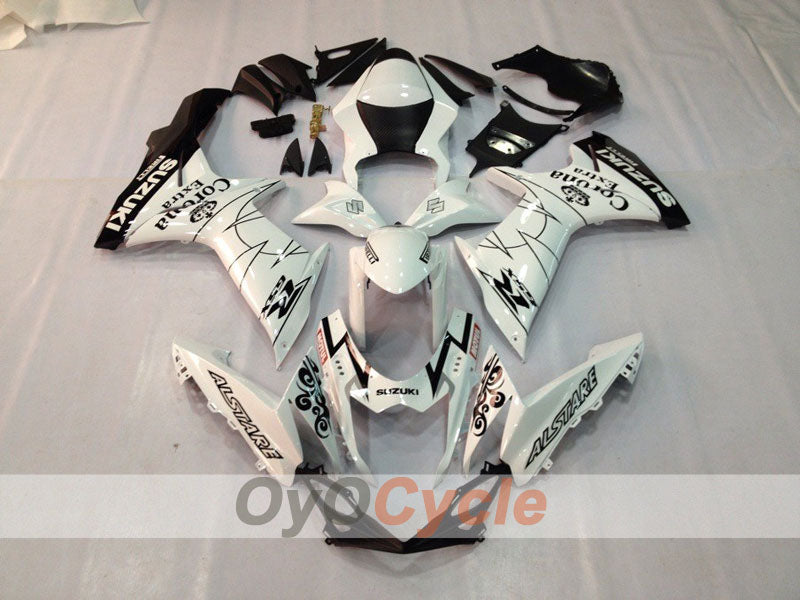Injection Fairing kit for 11-26 GSX R750 - White, Black - Corona #OYO87901158 Main image