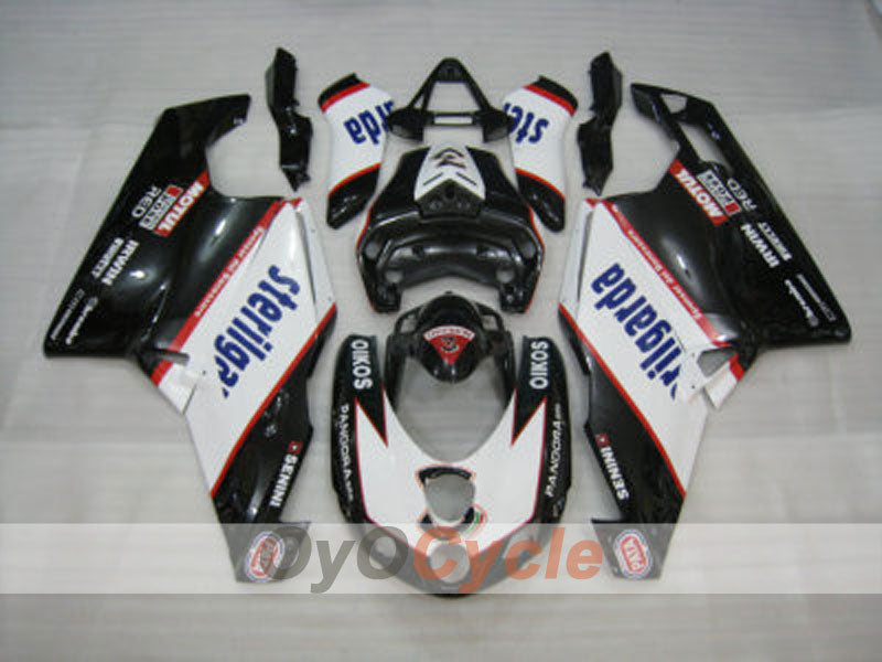 Injection Fairing kit for 05-06 Ducati 749 - White, Black - Sterilgarda #OYO87902160