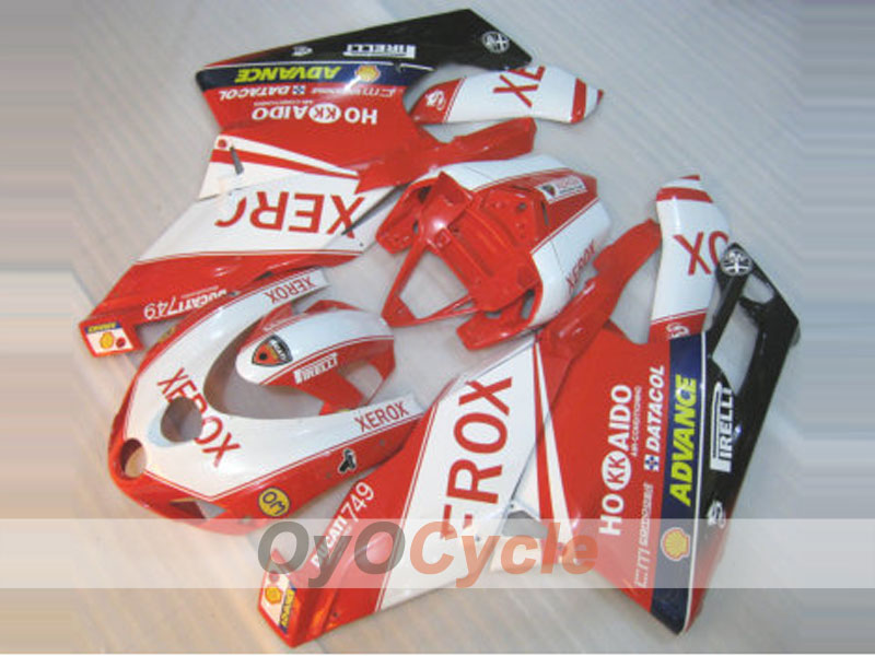 Injection Fairing kit for 05-06 Ducati 749 - Red, White - Xerox #OYO87902163