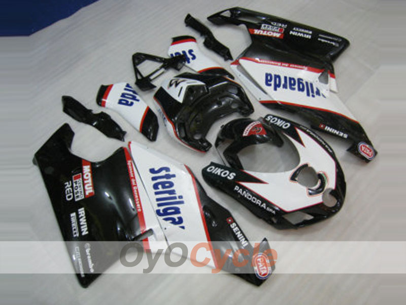 Injection Fairing kit for 05-06 Ducati 999 - White, Black - Sterilgarda #OYO87902378