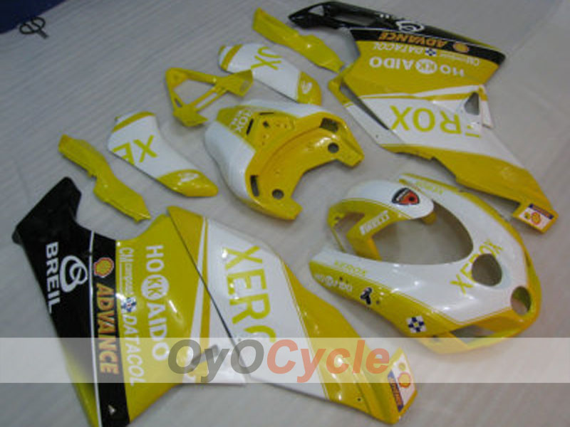 Injection Fairing kit for 05-06 Ducati 999 - Yellow, White - Xerox #OYO87902380 Secondary image