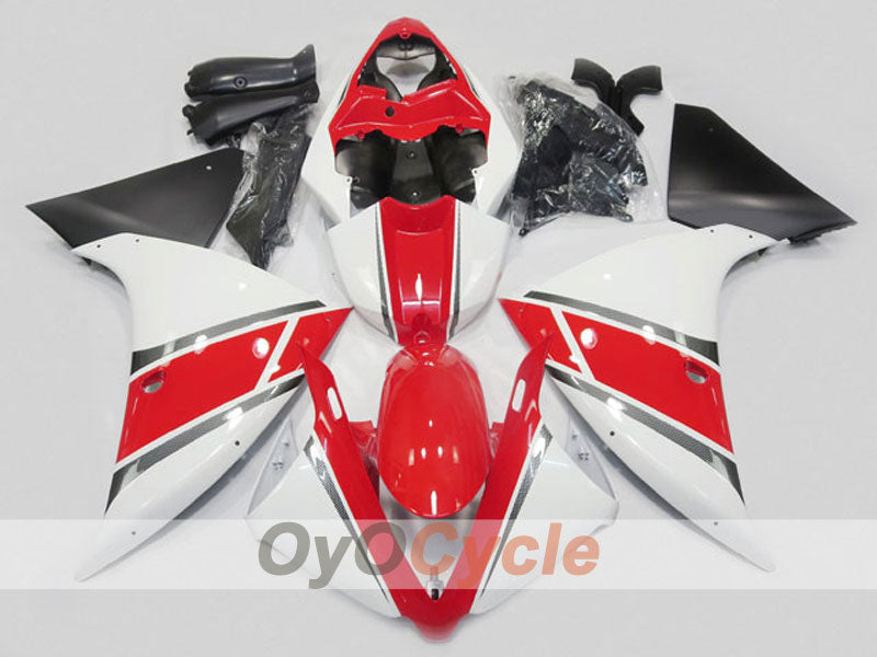 Injection Fairing kit for 12-14 YZF-R1 - Red, White - Factory Style #OYO87904724 Main image