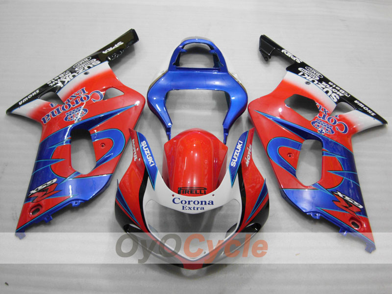 Injection Fairing kit for 00-03 GSX R750 - Red, Blue - Corona #OYO87901027 Secondary image