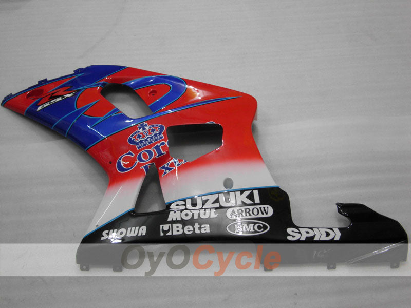 Injection Fairing kit for 01-03 GSX R600 - Red, Blue - Corona #OYO87901030