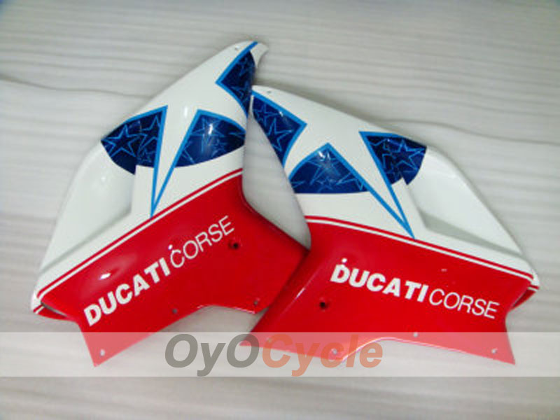 Injection Fairing kit for 07-09 Ducati 1098 - Red, White - Factory Style #OYO87902299