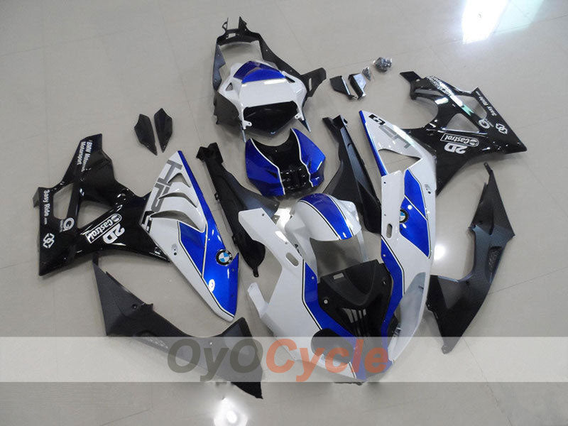 Injection Fairing kit for 09-14 BMW S1000RR - White, Black - Castrol #OYO87902393 Main image