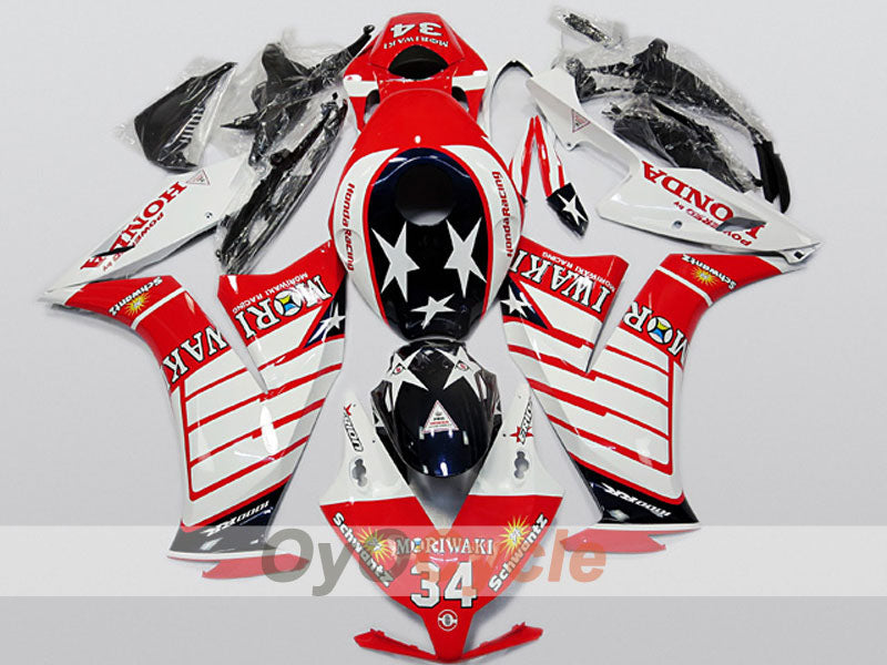 Injection Fairing kit for 12-16 CBR1000RR - Red, White - Moriwaki #OYO87904691 Main image