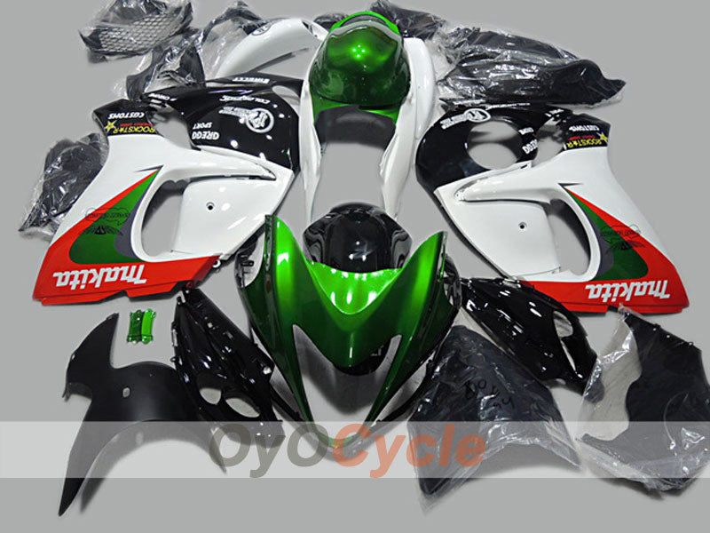 Injection Fairing kit for 08-20 GSXR1300 Hayabusa - Green, White, Black - Others #OYO87904715 Main image