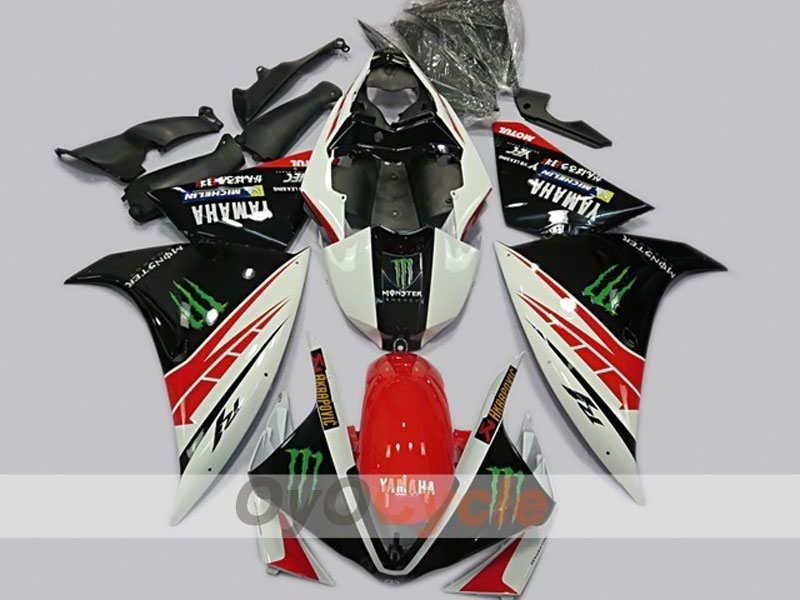 Injection Fairing kit for 12-14 YZF-R1 - Red, White, Black - Others #OYO87904726 Main image