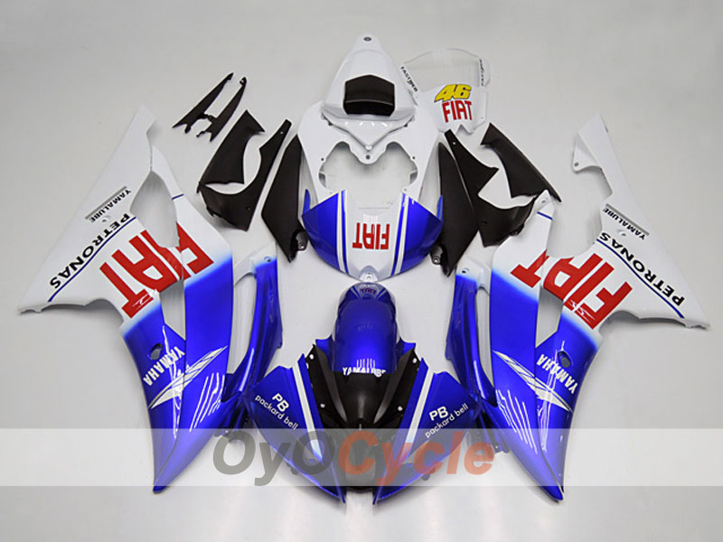 Injection Fairing kit for 08-16 YZF-R6 - Blue, White - FIAT #OYO87904734 Main image