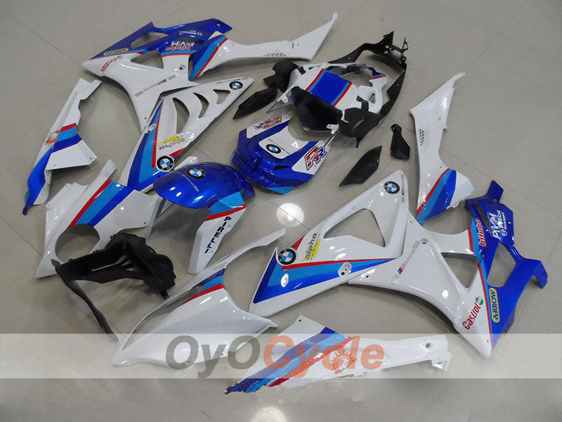 Injection Fairing kit for 09-14 BMW S1000RR - Blue, White - Castrol #OYO87902394