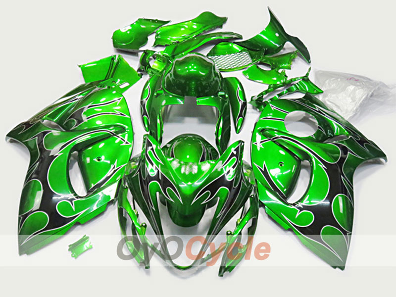 Injection Fairing kit for 08-20 GSXR1300 Hayabusa - Green - Flame #OYO87904716 Main image