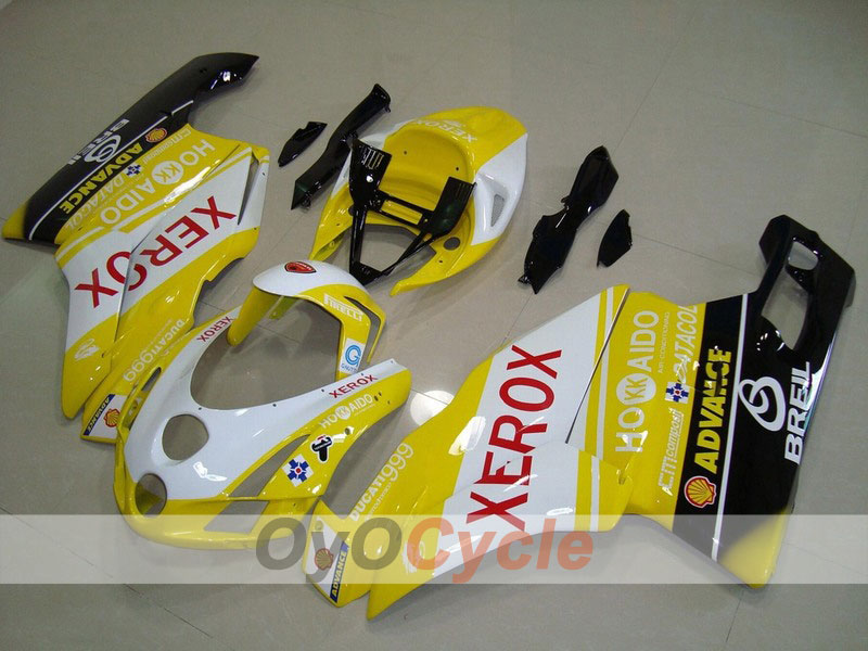 Injection Fairing kit for 03-04 Ducati 999 - Yellow, White - Xerox #OYO87902361