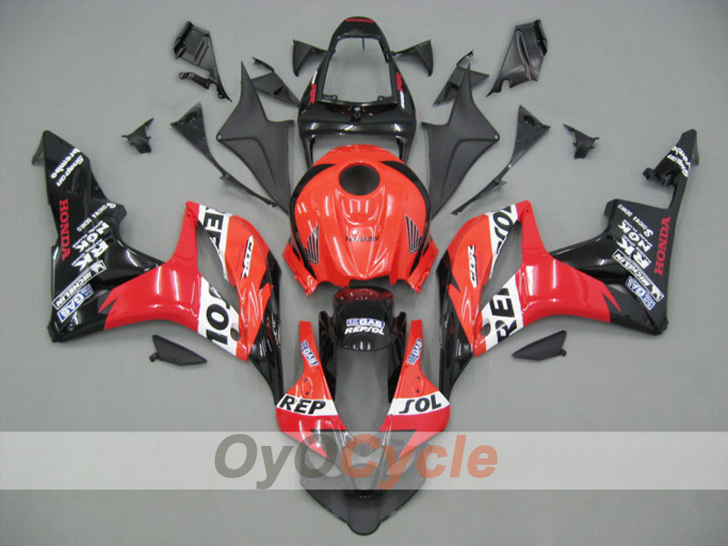 Injection Fairing kit for 07-08 CBR600RR - Red, Black - Repsol #OYO87900429 Main image