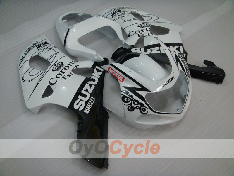 Injection Fairing kit for 00-02 GSX R1000 - White, Black - Corona, MOTUL #OYO87905216 Secondary image