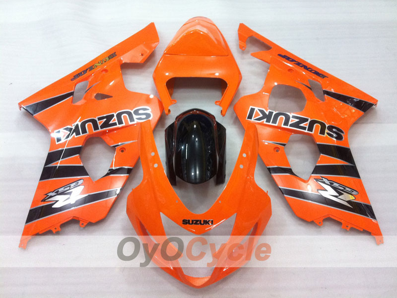 Injection Fairing kit for 04-05 GSXR600 - Orange, Black - Factory Style #OYO87901207 Main image