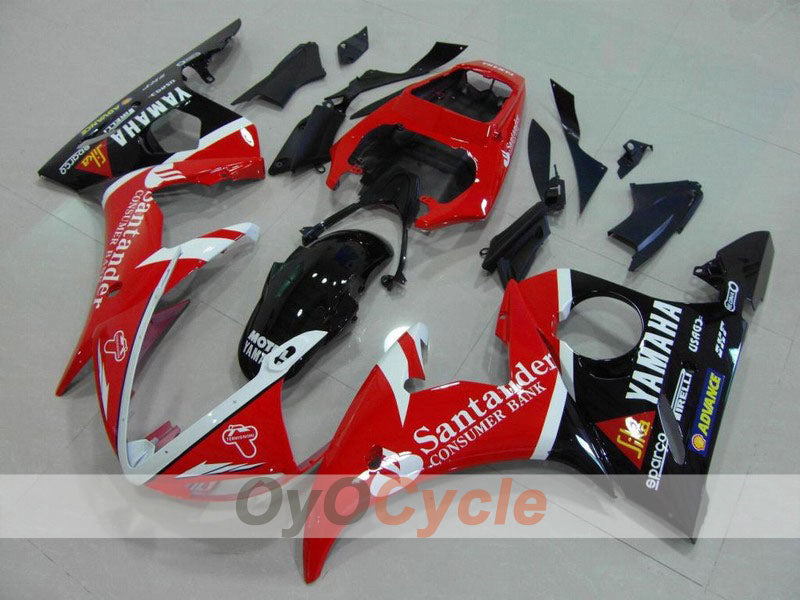 Injection Fairing kit for 05 YZF-R6 - Red, Black - Santander #OYO87902624 Main image