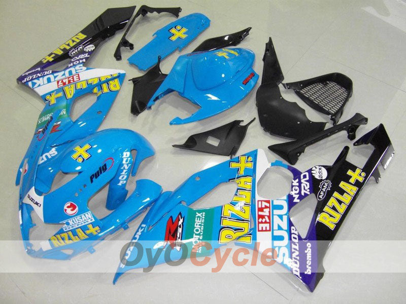 Injection Fairing kit for 05-06 GSX R1000 - Blue, Black - DUNLOP, Rizla+ #OYO87902054 Main image