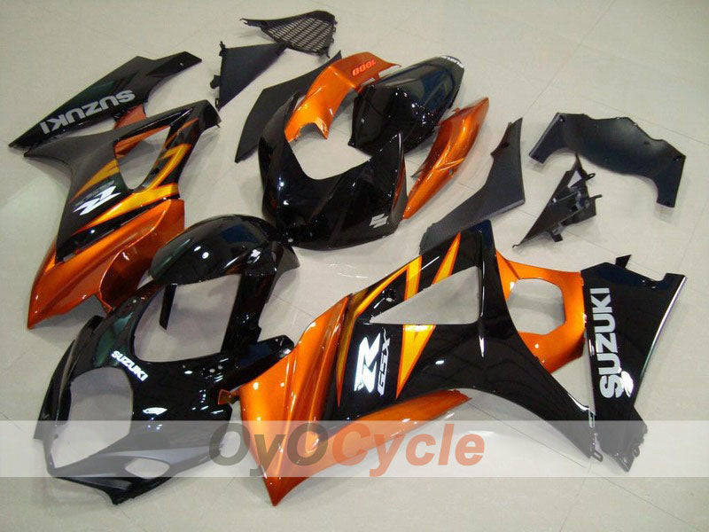 Injection Fairing kit for 07-08 GSX R1000 - Orange, Black - Factory Style #OYO87902114 Main image