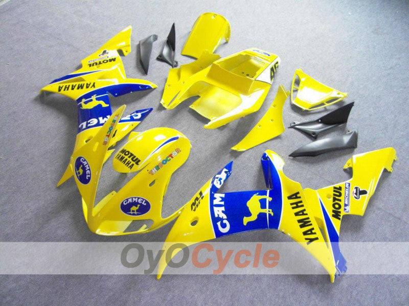 Injection Fairing kit for 03-04 YZF-R6 - Yellow, Blue - Camel, MOTUL #OYO87900900 Main image