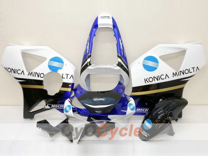 Injection Fairing kit for 02-03 CBR900RR 954 - White, Black - Konica Minolta #OYO87902735