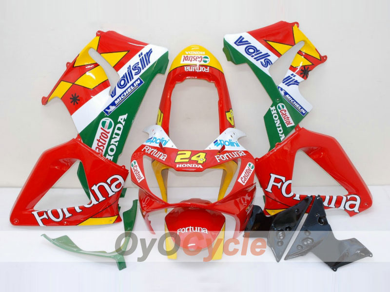 Injection Fairing kit for 00-01 CBR900RR 929 - Red, Yellow - Fortuna #OYO87902702