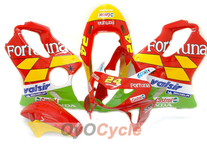 Injection Fairing kit for 99-00 CBR600F4 - Red, Yellow - Castrol #OYO87900112 Main image