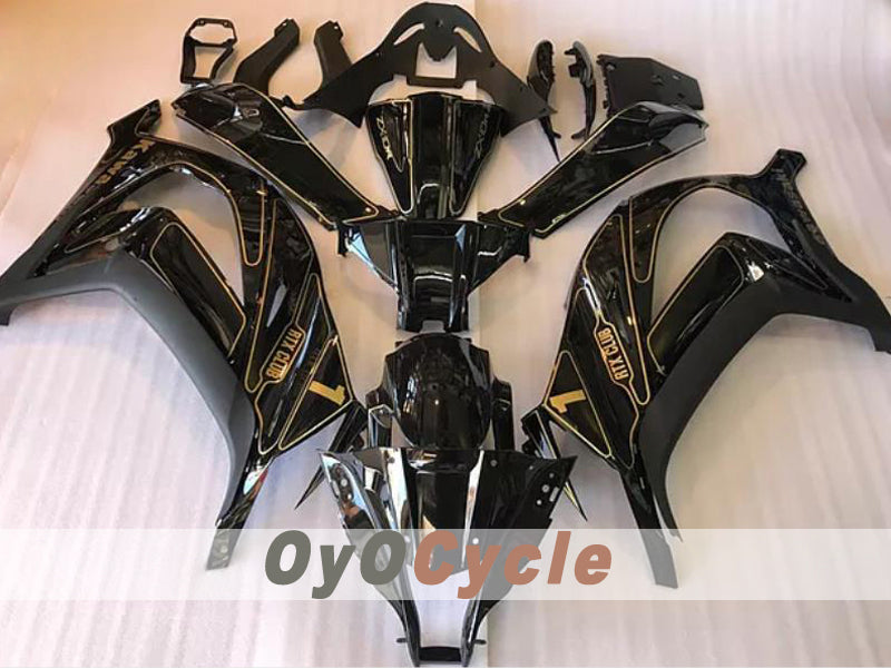 Injection Fairing kit for 16-20 NINJA ZX-10R - Black, Gold - Factory Style #OYO87914608
