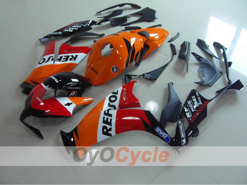 Injection Fairing kit for 12-16 CBR1000RR - Orange, Black - MICHELIN, Repsol #OYO87902791 Main image