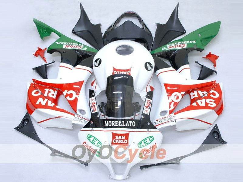 Injection Fairing kit for 07-08 CBR600RR - Red, White - San Carlo #OYO87900435
