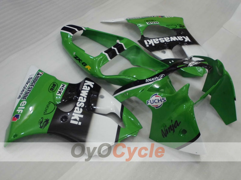 Injection Fairing kit for 00-02 NINJA ZX-6R - Green, Black - Nakano #OYO87901730